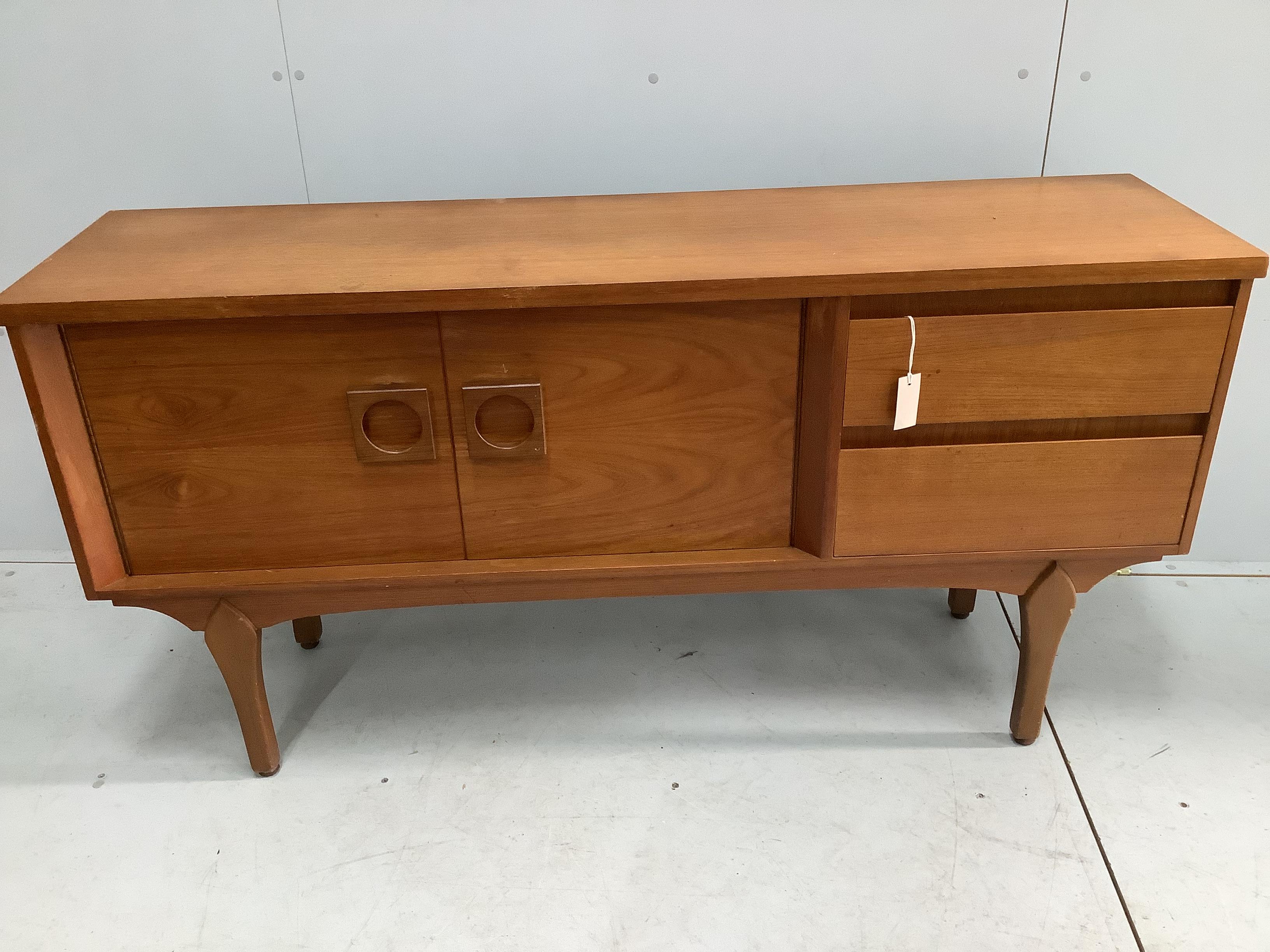 A mid century Jentique teak sideboard, width 152cm, depth 40cm, height 77cm